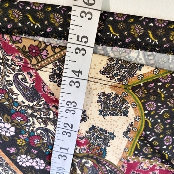 Beige ECI Cold Shoulder Bell Sleeve Jersey Printed Mini Dress - Picture 10 of 13